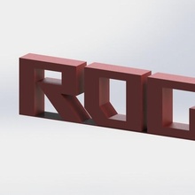 rog art lettre logo joueur marque jeu république joueurs 3d print model - Mito3D