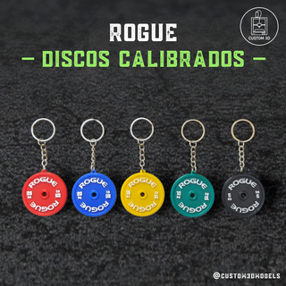 rogue calibrated discs crossfit fitness key chain gym keychain sport disk calibration weightlifting 3d print model - Mito3D