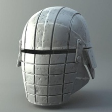 rogue knights ren helmet damaged 3d print model game star wars sci-fi cosplay costume movie 3d print model - Mito3D