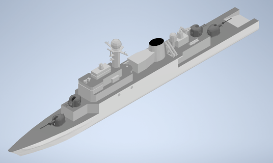 rok marinha pohang class corveta pcc militares navio guerra 3d print model - Mito3D