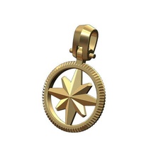 rolex bezel compass ornament pendant bail 3d print model jewelry north south east printable watch charm 3d print model - Mito3D