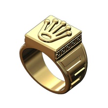 rolex crown greek key square signet ring size 10 3d print model jewelry watch bling meandre printable silver gold versace chunky 3d print model - Mito3D