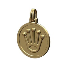 rolex taç kolye 3d Yazdır model izlemek takı yazdırılabilir logo altın gümüş mücevher moda lüks İsviçre tarz hiphop bling 3d print model - Mito3D