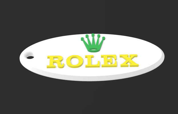 rolex porte clés bijoux gadget facile to impression l'horloge classe 3d print model - Mito3D
