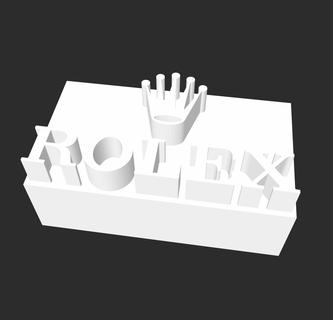 rolex logo stand sign symbol logo rolex watch luxury clothes  3d print model - Mito3D