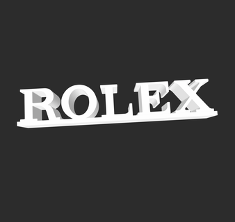 rolex logo stand sign symbol watch luxury clothes 3d print model - Mito3D