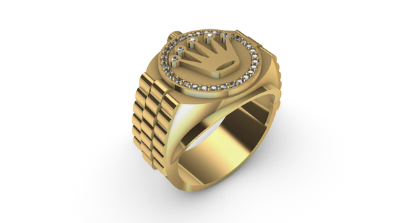 rolex anillo hombre menring 3d print model - Mito3D