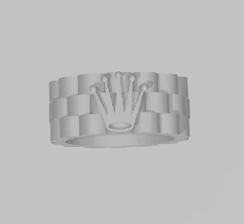 rolex anillo joyería joya 3d print model - Mito3D