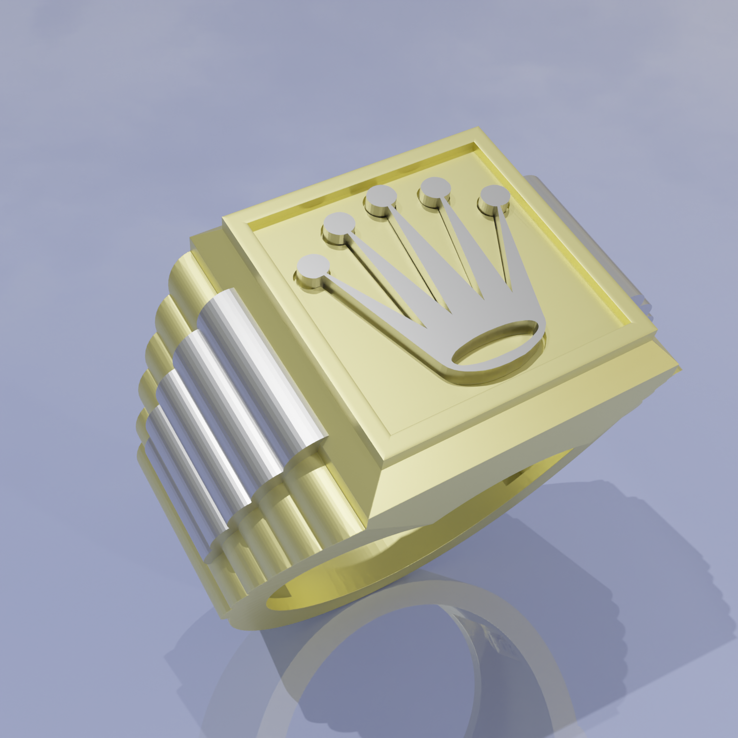 rolex anillo joyería joya 3D print model - Mito3D