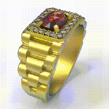 rolex anel joalheria moda dedo riqueza gema enfeites pedra preciosa Juhann produtos 3d print model - Mito3D
