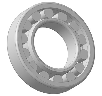 roller bearing 45 diameter clip bearing production engineer  3d print model - Mito3D