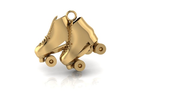 roller skates skate pendant accessories fashion jewelry 3d print model - Mito3D