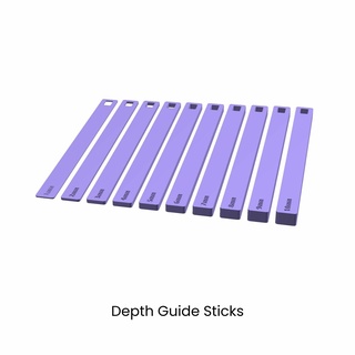 roulant profondeur guides pâte bâtons épaisseur mesure parfait taille outil art bâton guider argile 3d print model - Mito3D