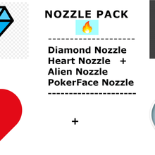 rolling nozzle pack gadget ortak karma ot uzaylı sanat kağıt kalp poker face elmas tütün 3d print model - Mito3D