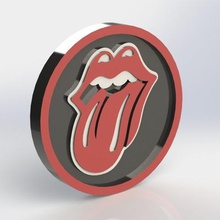 rolling stones art musica taiced 3d print model - Mito3D