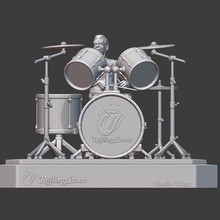 roulant pierres Charlie watts 3dprinting musique ender3 guitariste musicien étape Denver concert rock Roll interprète diorama célébrité figurine Roche 3d print model - Mito3D