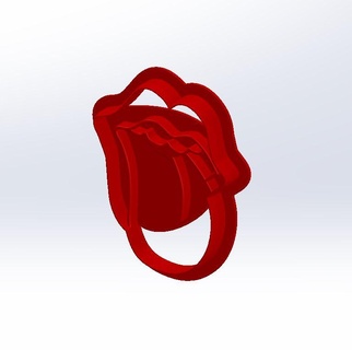 rolling stones cookie cutter kitchen band rock tool cake 3d print model - Mito3D