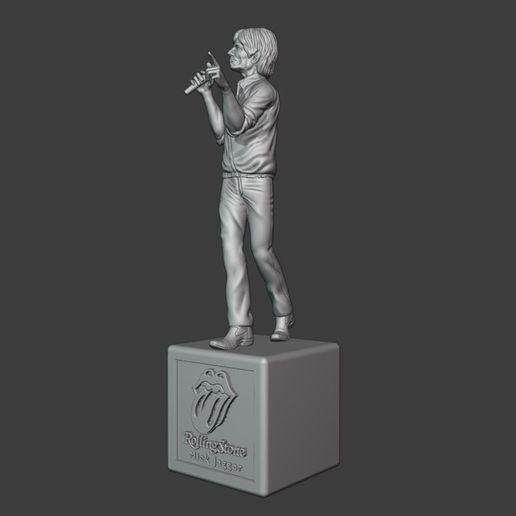 rotolare pietre mick jagger 3dprinting musica ender3 chitarrista musicista palcoscenico Denver concerto rock n roll esecutore diorama celebrità figura azione roccia 3D print model - Mito3D