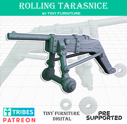 rolling tarasnice medieval artillery game tabletop miniatures roleplaying fallout d&d dnd pathfinder rpg 3d print model - Mito3D