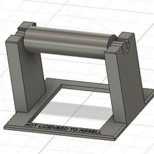 rollo thermique imprimante papier broche titulaire soutien 3d print model - Mito3D