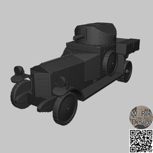 rolls-royce armoured car 28mm wargaming tabletop vehicle bolt action 3d print model - Mito3D