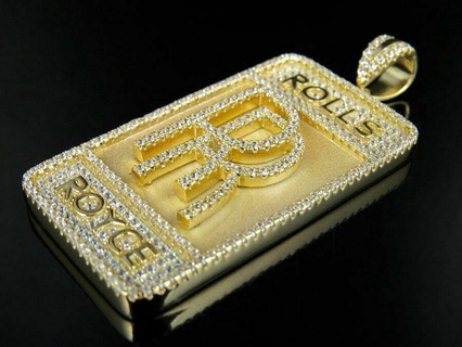 rolls-royce diamond hip hop pendant Jewelry antique luxury rapper hiphop jewelry necklace gemstone elegant celebrity style jewellery bling gem urban custom vintage royce rolls car 3d print model - Mito3D