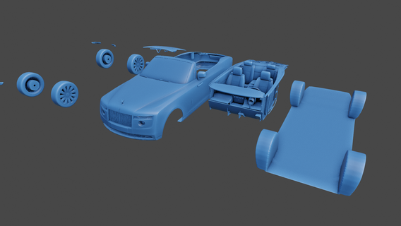 rollos Royce barco cola lujo 2022 2023 2021 sedán coche vehiculo vehículo juguete 3d impresión modelo 3d print model - Mito3D