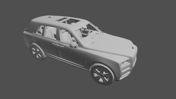 Rollen Royce Cullinan Collinan 2018 2019 2020 2021 2022 2023 suv Wagen Fahrzeug 3d Modell drucken druckbar realistisch 3d print model - Mito3D