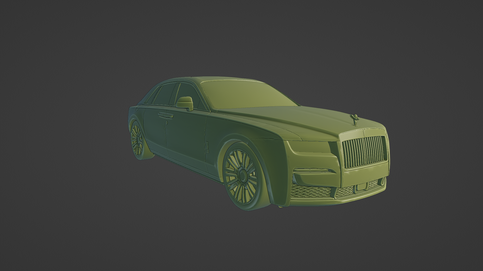 Rulo Royce hayalet 2020 metal araba spor 2021 lüks Ulaşım sedan coupe otomotiv otomobil araç geri 3D print model - Mito3D