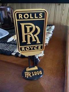 Rouleaux Royce ancien logo signe 3d print model - Mito3D