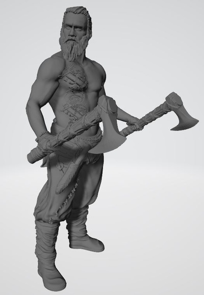 rolo vikingos juego zombicida arte juguete miniatura juegos guerra serie fantasía medieval caballero 3d print model - Mito3D