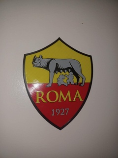 roma fc coat arms wall plaque screw hangable keyhole football soccer italy rome mancave 3d print model - Mito3D