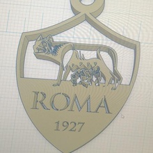 roma key ring gadget doorway football ace rome roman italy 3d print model - Mito3D