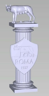 roma pilastro calcio gli sport Roma Italia futbol juventus serie prima lega campioni romano 3d print model - Mito3D
