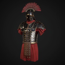 roman armor lorica segmentata art low poly 3d print model - Mito3D
