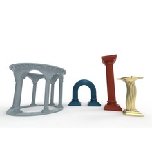roman columns architectural furniture architecture greek column surrealist old display support 3d print model - Mito3D