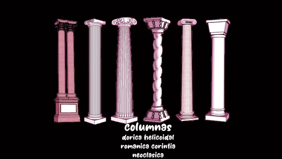 roman columns dorica romana corinthia column model architecture helical foundation 3d print model - Mito3D