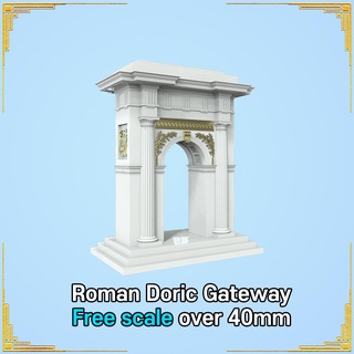 romano dorico gateway architettura edificio colonna Grecia greco pilastro Roma terreno oggetti scena ordine corinzio storico bluesand vignola 3d print model - Mito3D