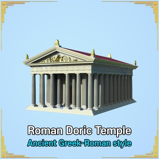 romain dorique temple bâtiment colonne architecture diorama table terrain grec miniature 3d print model - Mito3D