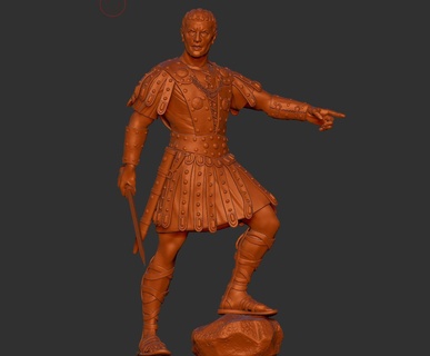 romain général ancien grec hl empereur orné belle masque mode 3d print model - Mito3D
