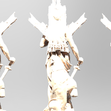 roman god mars abstract statue 2 chair egypt egyptian furniture gold golden temple throne pharaoh interior other monument sculpture emperor hall architectural character 3d print model - Mito3D