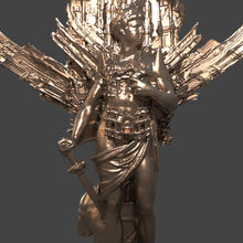 roman god mars wide wings 3 gold golden sculpture emperor hall zeus snake staff architectural character rome fantasy other 3d print model - Mito3D