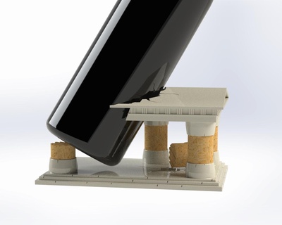 roman greek templ wine stand holder 3d print model - Mito3D