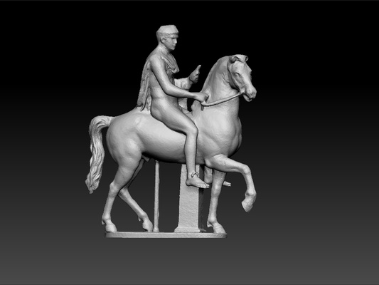 romano man caballo hombre on escritorio prueba modelo asombroso animal royal belleza hermoso brillante realeza 3d print model - Mito3D