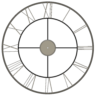 roman number clock divided 4 Home numerals 3d print model - Mito3D