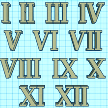 Roma rakamları çeşitli numaraları Romalılar 3d print model - Mito3D