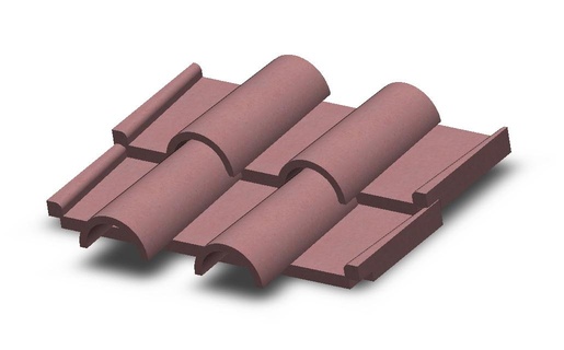 roman roof models tegula imbrice cover model 3d print model - Mito3D