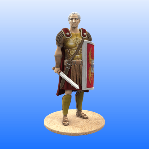 soldat romain art historique rome le guerrier cesser 3D print model - Mito3D