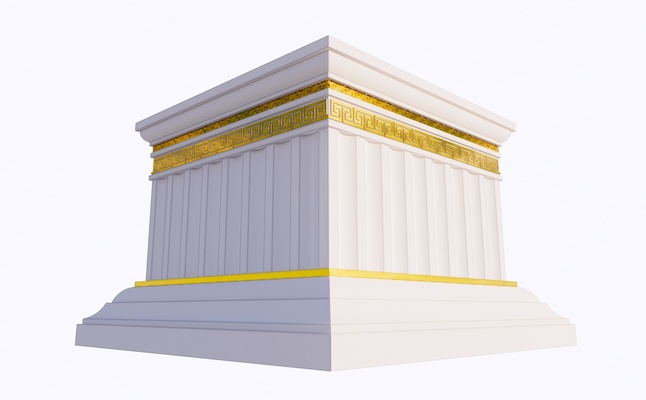 romain style base supporter colonne figurine 3d print model - Mito3D