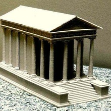 Roma tapınak şakak mabet mimari binalar yapılar 3d print model - Mito3D